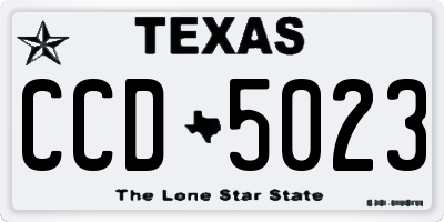 TX license plate CCD5023