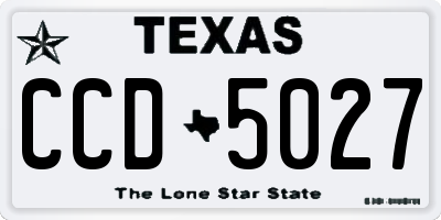 TX license plate CCD5027