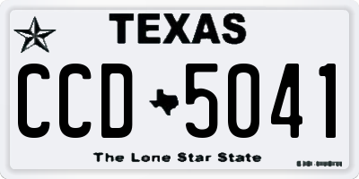 TX license plate CCD5041