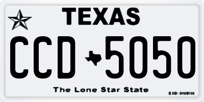 TX license plate CCD5050