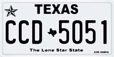 TX license plate CCD5051