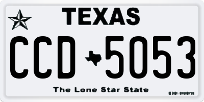 TX license plate CCD5053