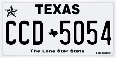TX license plate CCD5054