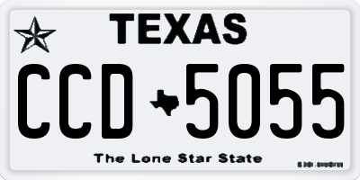 TX license plate CCD5055
