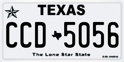 TX license plate CCD5056