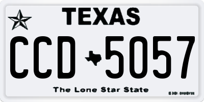 TX license plate CCD5057