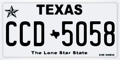 TX license plate CCD5058