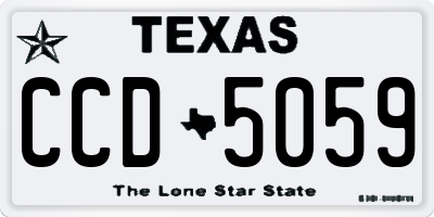 TX license plate CCD5059
