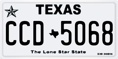 TX license plate CCD5068