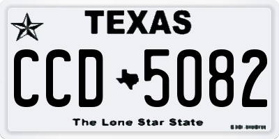 TX license plate CCD5082