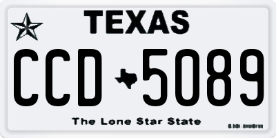 TX license plate CCD5089