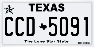TX license plate CCD5091