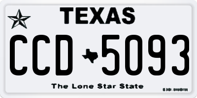 TX license plate CCD5093