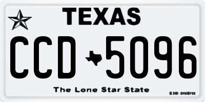 TX license plate CCD5096