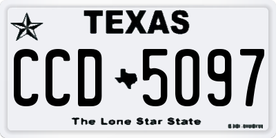 TX license plate CCD5097