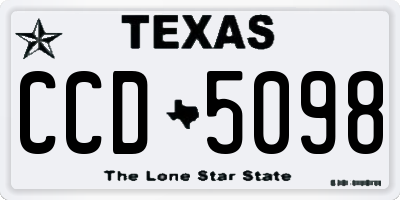 TX license plate CCD5098