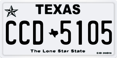 TX license plate CCD5105