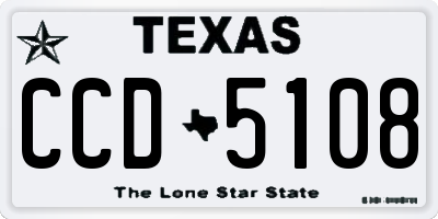 TX license plate CCD5108
