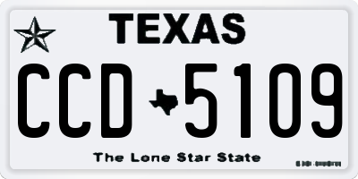 TX license plate CCD5109