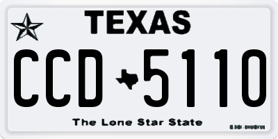 TX license plate CCD5110