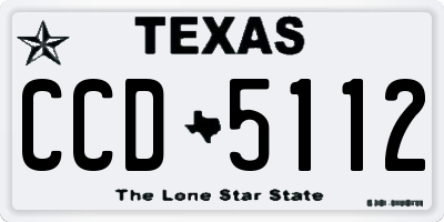TX license plate CCD5112