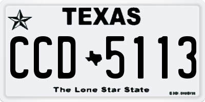 TX license plate CCD5113