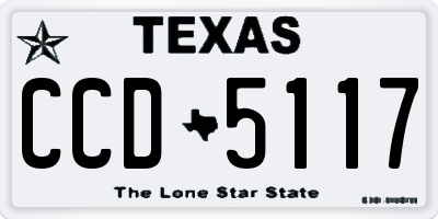 TX license plate CCD5117