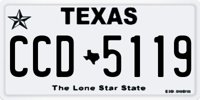 TX license plate CCD5119
