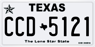 TX license plate CCD5121