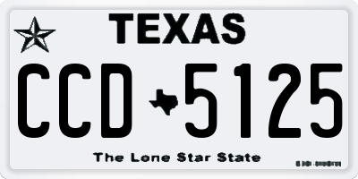 TX license plate CCD5125