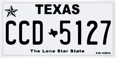 TX license plate CCD5127