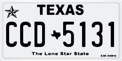 TX license plate CCD5131