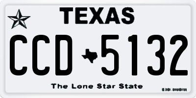 TX license plate CCD5132