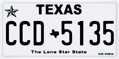 TX license plate CCD5135