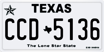 TX license plate CCD5136
