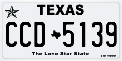 TX license plate CCD5139