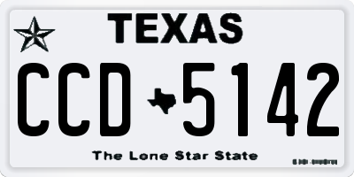 TX license plate CCD5142