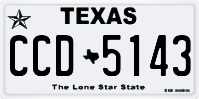 TX license plate CCD5143