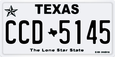 TX license plate CCD5145