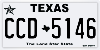 TX license plate CCD5146