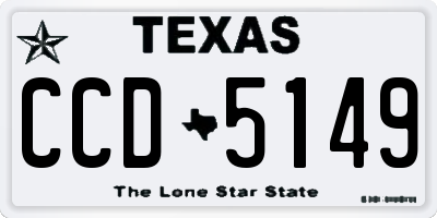 TX license plate CCD5149