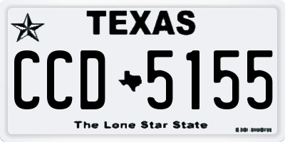 TX license plate CCD5155