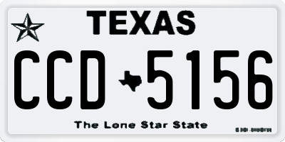 TX license plate CCD5156