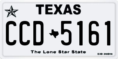 TX license plate CCD5161