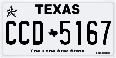TX license plate CCD5167