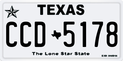 TX license plate CCD5178