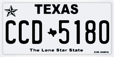 TX license plate CCD5180