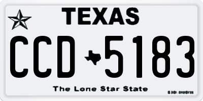 TX license plate CCD5183