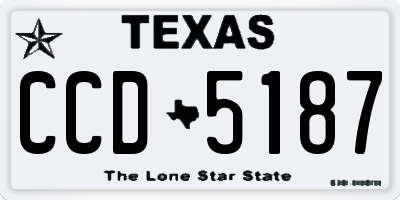TX license plate CCD5187