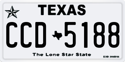 TX license plate CCD5188